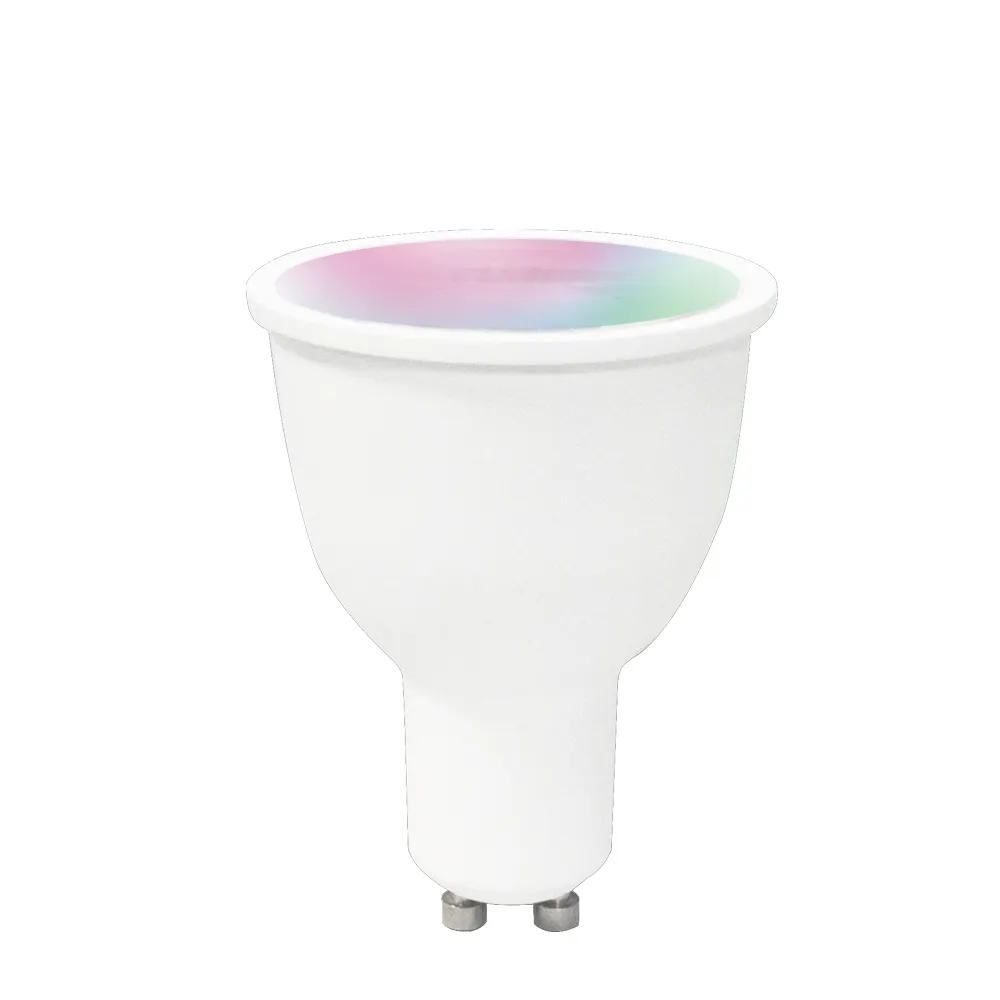 Factory direct sales Smart Zigbee GU10 bulb, led smart lights Remote Control and App control-RGBW GU10 Spot light 5W