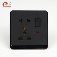 JA8 KLASS Interrupteur double pôle en PC haute brillance, norme britannique 13A/10A, interrupteur de cuisinière, prise de courant 13A avec interrupteur, étanche et durable