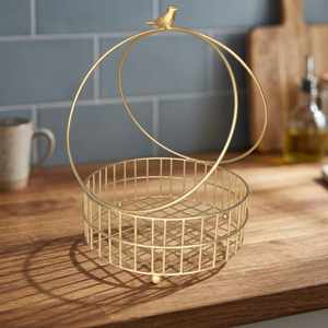 Panier de rangement rond en métal avec couvercle, design minimaliste pour l'organisation du salon - Product Image 1