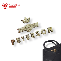 Logo en métal personnalisé professionnel pour cuir plaque de marque individuelle lettres de Logo séparées pour sacs à main et Album de mariage