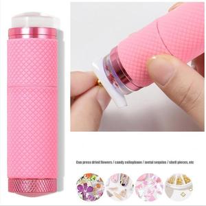 Bán buôn thời trang thông minh không dây không dây <span class=keywords><strong>LED</strong></span> Nail đèn cho móng tay với Mini Silicone hồng đáng yêu khá thiết kế kim cương in - Product Image 2