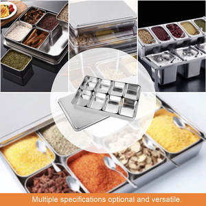 YITIAN, caja de condimentos japoneses de acero inoxidable 304, caja de condimentos para <span class=keywords><strong>restaurante</strong></span>, conjunto combinado de múltiples compartimentos - Product Image 5
