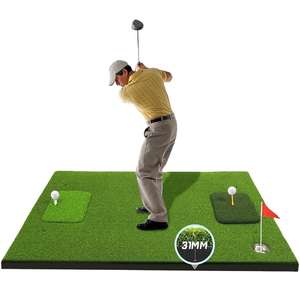 Tappetino da <span class=keywords><strong>Golf</strong></span> <span class=keywords><strong>4</strong></span> in 1 di Alta Qualità con Base Antiscivolo e Erba Sintetica Sostituibile per Allenamento di Swing e Chip - Product Image 1