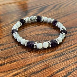 Bracelet en pierre naturelle avec perles de verre colorées, stimulant la confiance, politique de tarification échelonnée experte, codage standardisé - Product Image 5