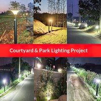 Lampe solaire LED extérieure en aluminium à insertion au sol, étanche IP65, pour jardin, cour, pelouse, certifiée RoHS, style chinois, neuve d'usine