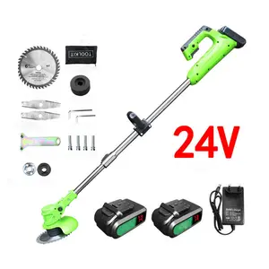 Cordless Grass Cutter Máquina 6 Meses Cordless Grass Trimmer Household Cordless Electric Lawn Mower Weeder Agrícola 24V 12v