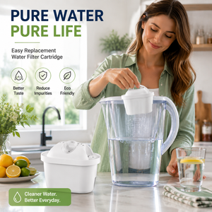 Cartucho de Repuesto para Filtro de Agua Doméstico, Sistema de Filtración de Agua con Jarra de Carbón Activado de Larga Duración - Product Image 1