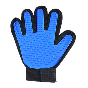 Pet Grooming <b>Gloves</b> Blue Silicone Hair Removal Mitts For Cats Dog Massage Brush Pet Supplies - Product Image 1