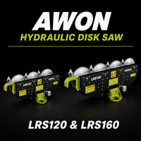 Sierra de Disco Forestal LRS120 LRS160 con 3 o 4 Cuchillas, Dientes de Carburo de Tungsteno, 2500-2700 RPM, Sierra Hidráulica de Podar para Tractor