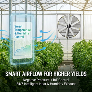 Grand extracteur d'air industriel solaire mural pour ventilation et refroidissement d'usine, idéal pour fermes avicoles et serres Sn20240 - Product Image 3
