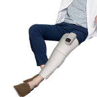 HealthPal Air Waden- und Oberschenkel-Wärmetherapiegerät zur Schmerzlinderung Vibrierendes Fuß- und Kniemassagegerät mit Rotlicht 4000mAh USB-Aufladbar
