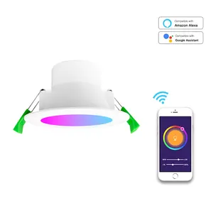 Smart ISO RGB Switchable LED Downlilght Home Indoor Living Room Ambient Party App Tuya Remote Colorful WIFI Recessed Down Light