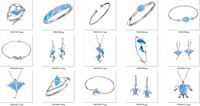 Élégant pendentif à breloque cheval de mer en opale bleue collier hippocampe en argent sterling 925 bijoux animaux de l'océan