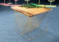 Table basse carrée en bois massif, résine époxy, design original européen, nouvelle collection 2020