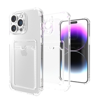 Étui de poche pour iphone 14 pro max, housse de protection transparente en tpu pour iphone 14 coque en silicone