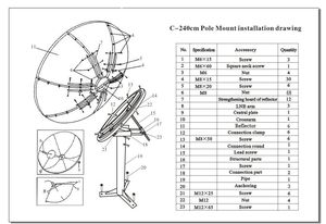 Thép tấm vật liệu 2.4m 8 feet vệ tinh món ăn ăng-ten từ Trung Quốc bowei nhà máy - Product Image 6
