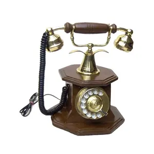 Vintage Manopola Rotante telefono antico per la decorazione domestica In Ottone Royal Fiore All'occhiello di Telefono Per La Decorazione e Gifting