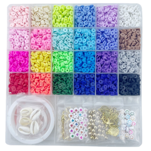 Jibaizhao 6000 Pcs 24 Color Round Ceramic <b>Clay</b> Porcelain Mixed Color <b>Beads</b> Stone Pendant Jewelry Making <b>Kit</b> <b>Bracelet</b> Necklace - Product Image 5
