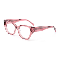 C- F2739 Nouvelle Arrivée Usine Unisexe Mode Logo Personnalisé Oeil de Chat Acétate Lunettes Cadres pour Tous Visage avec Charnière Insérer Temple