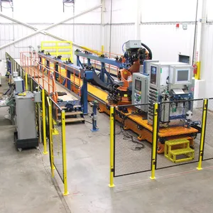 industrieller Hochsicherheitszaun Stahl Metall geschweißt Roboter-Sicherheitszaun