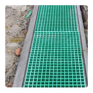 Feuille de grille de fibre de verre de grille de FRP isolante ignifuge pour la grille de plancher de FRP de passerelle avec le service de traitement de coupe - Product Image 2