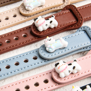 Bracelet de montre sport pliable UPRO Soft 14 mm avec boucle et breloque chien mignon pour Mi Band 10 9 8 pour femmes - Product Image 3