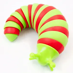 Pop stres oyuncakları gökkuşağı Slug belden parmak iplik stres giderici salyangoz dostu duyusal oyuncaklar Fidget Slug