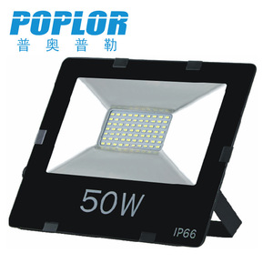 ไฟสปอร์ตไลท์ LED Poplor 50W IP66 สำหรับภายนอกอาคาร ตัวเรือนอะลูมิเนียม ให้แสงกระจายกว้าง ติดตั้งบนพื้นผิว - Product Image 1
