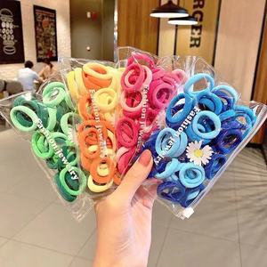 Hair Ties 50 Pcs Mixed Colors High Elasticity Seamless <b>Fabric</b> Daily Use - Product Image 3