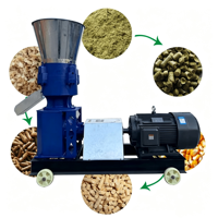 Machine à granulés d'aliments pour animaux de petite taille 50-100 kg/h, nouvelle machine de traitement des aliments pour volailles, applicable aux fermes