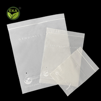 Sacs à vêtements écologiques biodégradables, pochette zippée givrée, sac à t-shirt givré, sac à t-shirt zippé compostable