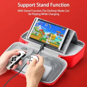 Housse de protection pour console Nintendo <span class=keywords><strong>Switch</strong></span> Oled, sac de rangement de grande capacité, pochette de transport à thème de jeu, étui de protection pour TV - Product Image 3
