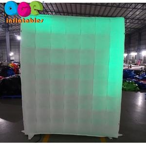 Fondo inflable curvo personalizado para pared, telón con tiras de iluminación LED, fotomatón, multicolor - Product Image 2