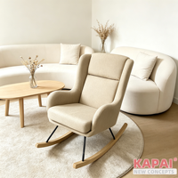 Nouvelle chaise berçante pour bébé Kapai, style nordique minimaliste, chaise berçante en tissu, meubles confortables pour la chambre d'enfant