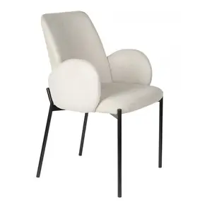 jidelni zidle tjarda Home Chaise Lounge Modern Arm Living Room Chair Velvet Restaurant Dining Chairs Suri Inesse Boucle Ivory