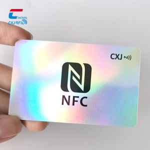 Carte NFC personnalisée de surface d'hologramme brillant Carte Nfc d'entreprise holographique NTAG213 215 216 - Product Image 3