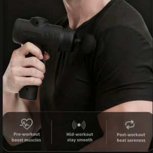 Pistola de Masaje Eléctrica de Percusión para Tejidos Profundos, 4 Cabezales, Portátil, Mini, Alivio de la Fatiga Corporal, Recargable, Impermeable IPX5 5 - Product Image 3