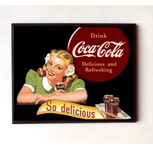 Embossed Tin Sign Vintage Wall Hanging Advertising Metal Signs