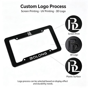 Servizio OEM ODM BOLONG, Porta <span class=keywords><strong>Targa</strong></span> in Plastica ABS Standard USA, Logo Personalizzato, Impermeabile, Accessorio Esterno per <span class=keywords><strong>Auto</strong></span> - Product Image 1