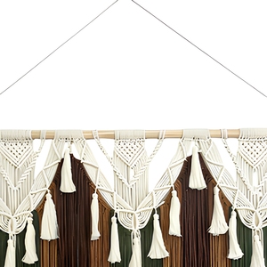 Decoración de <span class=keywords><strong>Pared</strong></span> de Arte Moderno Personalizada de Algodón con Patrón de Macramé y Adornos Geométricos para Colgar en la <span class=keywords><strong>Pared</strong></span> - Product Image 5