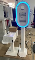Stand de photomaton Selfie portable pour iPad Lampe de remplissage Kiosque de photomaton manuel avec iPad Facile à utiliser