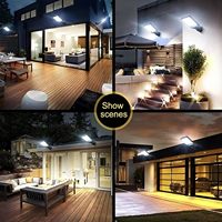 Lampes murales à détecteur de mouvement à énergie solaire, 260 lumens, 108 LED, étanches IP65, télécommande, lumière de sécurité durable pour cour