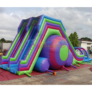 Outdoor events <b>large</b> hippo <b>slide</b> with climbing steps commercial inflatable water <b>slide</b> for adults - Product Image 3