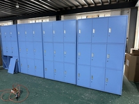 Armoire de laboratoire médical scolaire, meuble de rangement en acier, casier à vêtements en acier thermolaqué