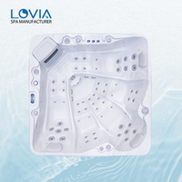 Vente en gros de bain à remous extérieur de haute qualité, couleur personnalisée, jacuzzi acrylique pour 5 personnes, bain à remous extérieur avec hydromassage