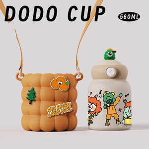 MAIMAI <span class=keywords><strong>Dodo</strong></span> Cup Cartoon Tons Grande Capacité Outdoor Fitness Sacs avec paille Tasse Sports Bouilloire Bouteille d'eau - Product Image 6