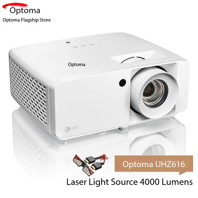 Optoma UHZ616 4000 ISO Lumens True 4K UHD DuraCore Laser Projector IP6X Dust Proof For Living Room Home Theater E-Sports Large