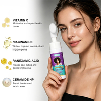 UUKKG RTS Mousse Nettoyante Éclaircissante à la Lavande avec Vitamine C Anti-Âge Soin Visage Herbal Nettoyant Facial