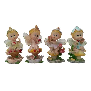 Artisanat né bébé Figurines résine personnalisée mode Mini fée ange nouveau mariage noël décoration de la maison - Product Image 1