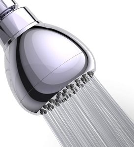 Pomme <span class=keywords><strong>de</strong></span> douche haute pression 3 pouces anti-fuite, pomme <span class=keywords><strong>de</strong></span> douche chromée fixe, rotule métallique réglable - Product Image 1